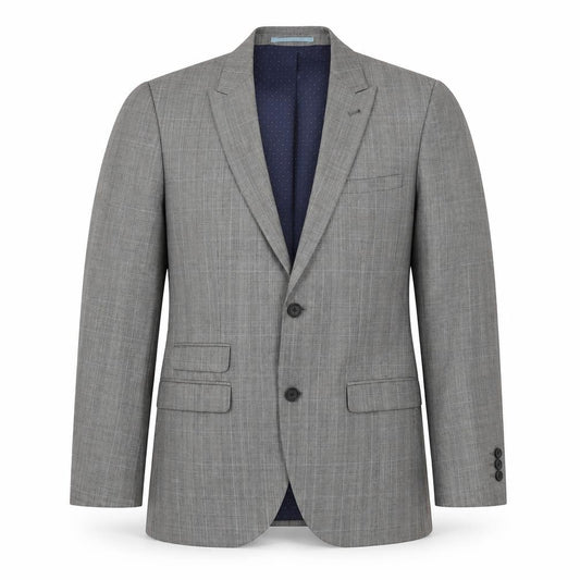 Front view of Next men’s grey wool jacket suit jacket, size 38, regular