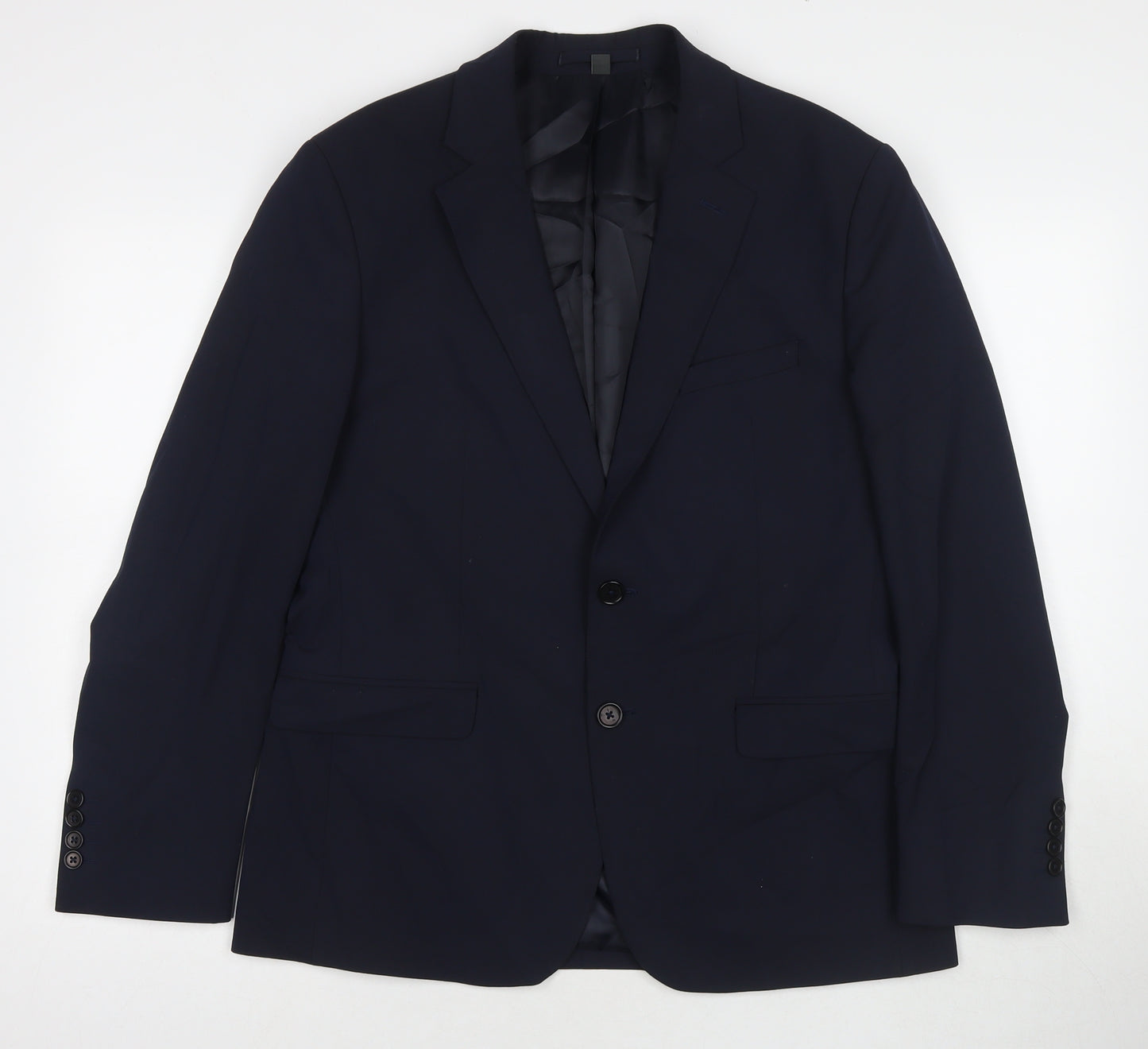 Marks and Spencer Mens Blue Polyester Jacket Suit Jacket Size 40 Regular