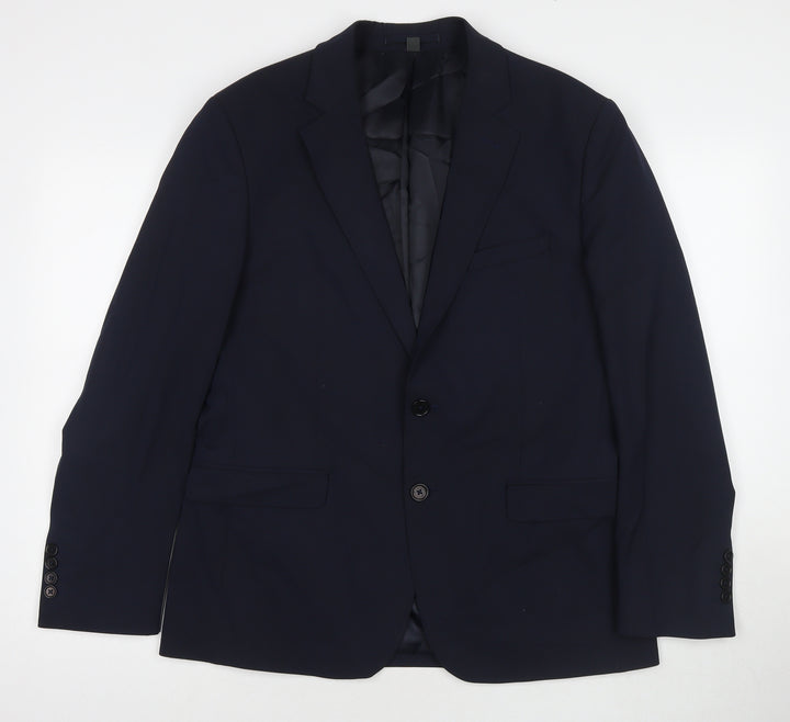 Marks and Spencer Mens Blue Polyester Jacket Suit Jacket Size 40 Regular