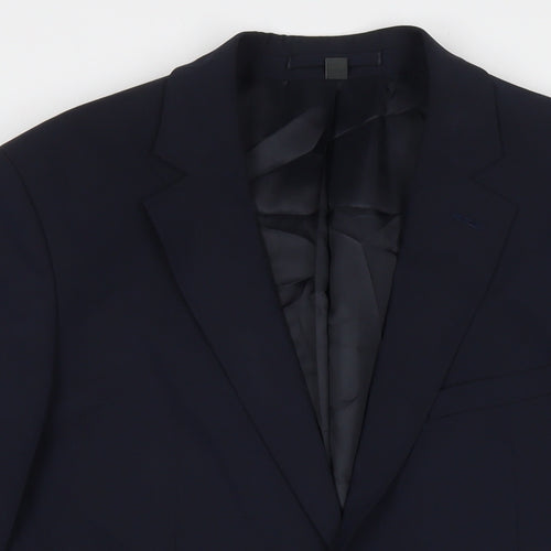 Marks and Spencer Mens Blue Polyester Jacket Suit Jacket Size 40 Regular
