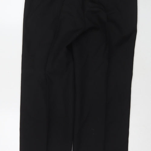 Greenwoods Mens Black Wool Dress Pants Trousers Size 34 in L28 in Regular Zip