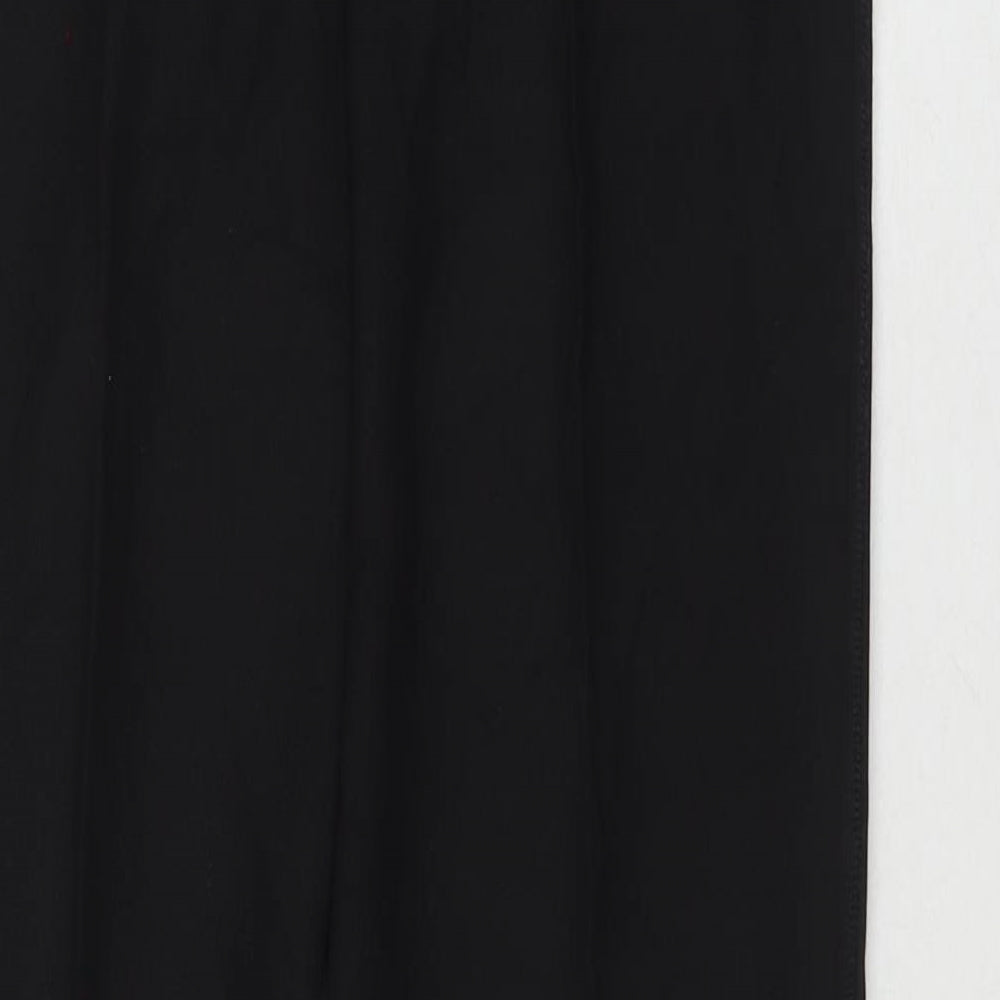 Greenwoods Mens Black Wool Dress Pants Trousers Size 34 in L28 in Regular Zip