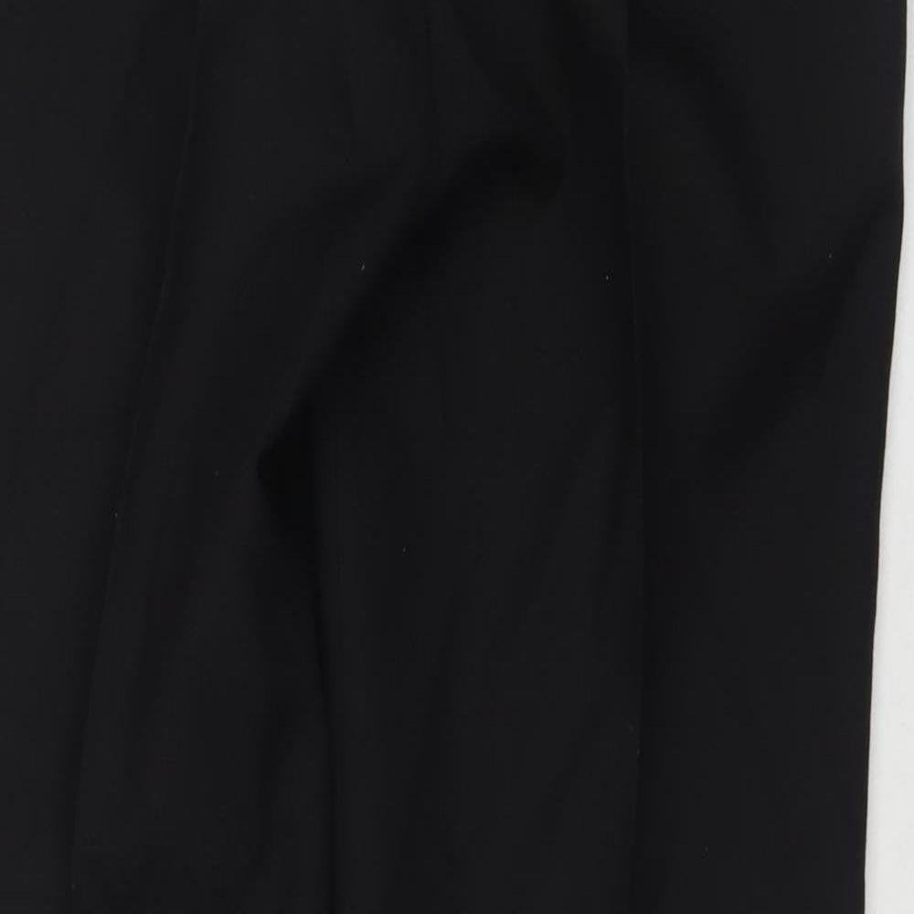 Greenwoods Mens Black Wool Dress Pants Trousers Size 34 in L28 in Regular Zip