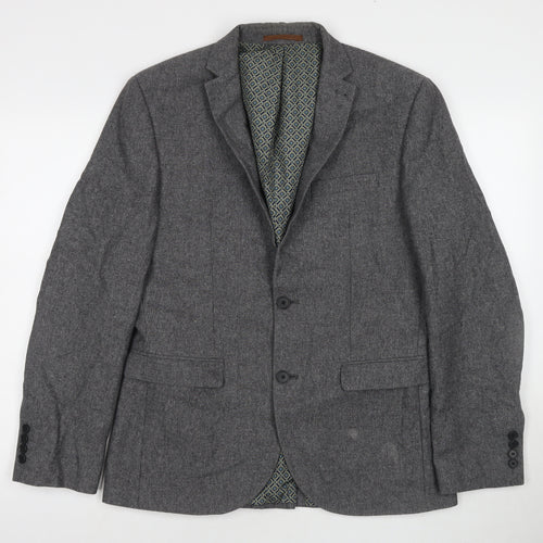 NEXT Mens Grey Wool Jacket Suit Jacket Size 40 Regular