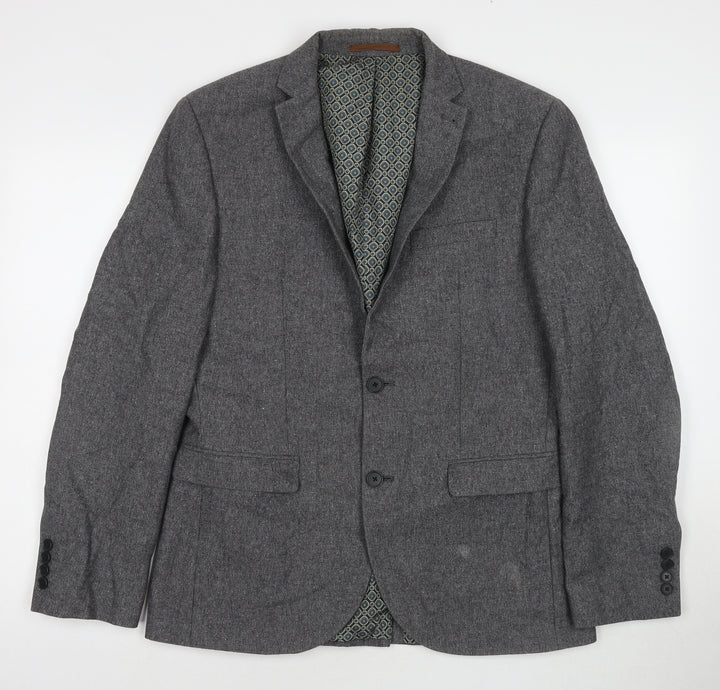 NEXT Mens Grey Wool Jacket Suit Jacket Size 40 Regular