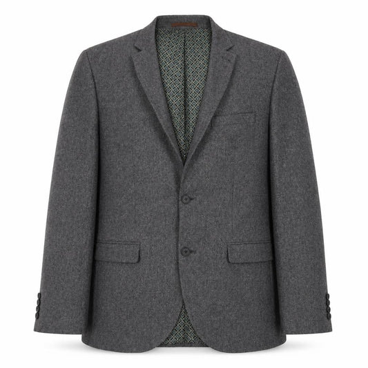 Front view of Next men’s grey wool jacket suit jacket, size 40, regular