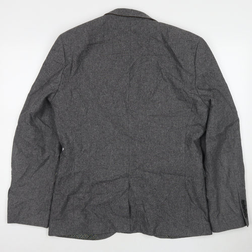NEXT Mens Grey Wool Jacket Suit Jacket Size 40 Regular