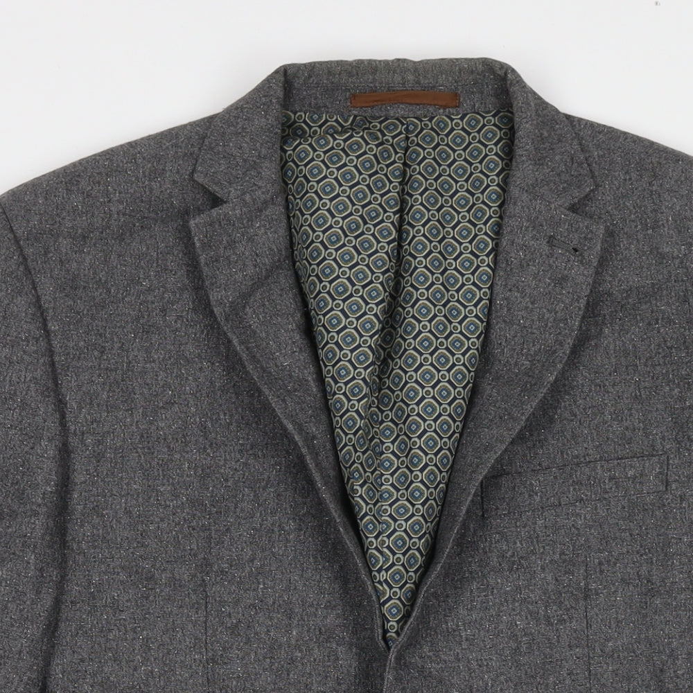 NEXT Mens Grey Wool Jacket Suit Jacket Size 40 Regular