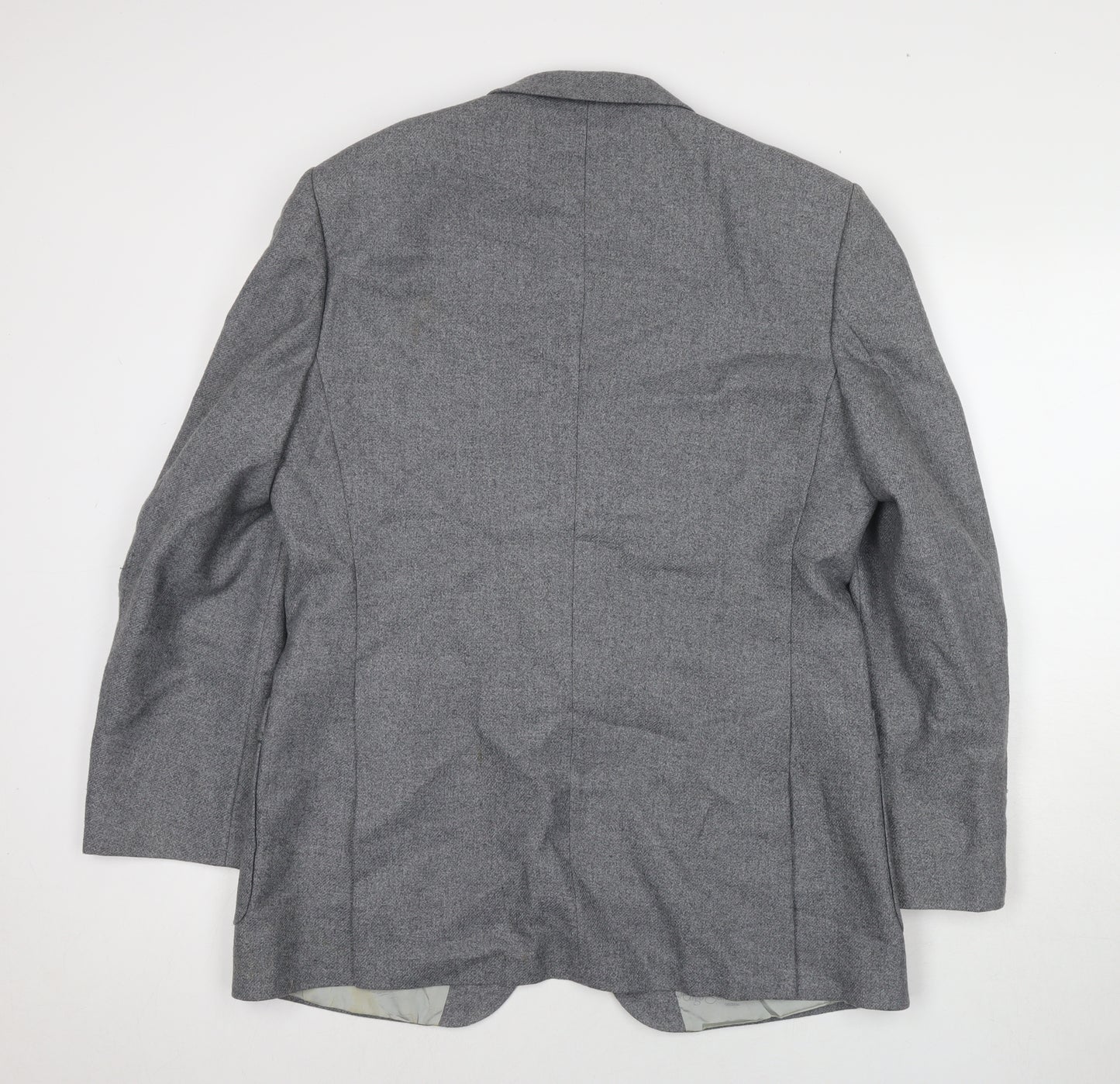 Hugo James Mens Grey Polyester Jacket Suit Jacket Size 44 Regular
