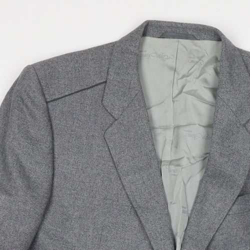 Hugo James Mens Grey Polyester Jacket Suit Jacket Size 44 Regular