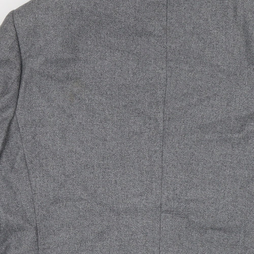 Hugo James Mens Grey Polyester Jacket Suit Jacket Size 44 Regular