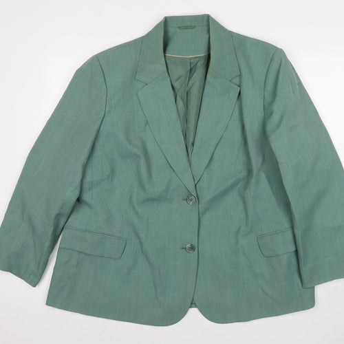 Berkertex Womens Blue Jacket Blazer Size 22 Button