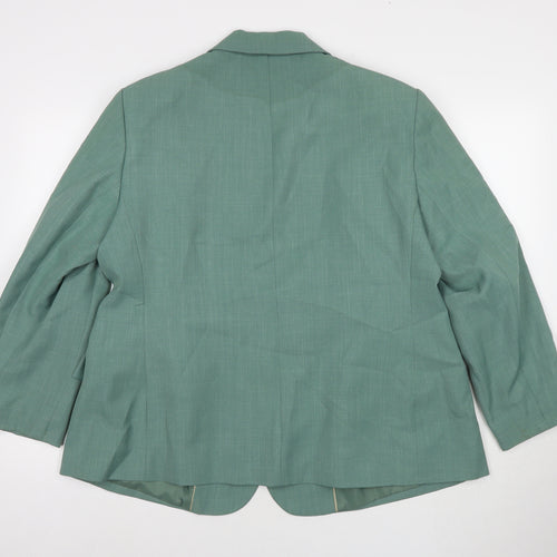 Berkertex Womens Blue Jacket Blazer Size 22 Button