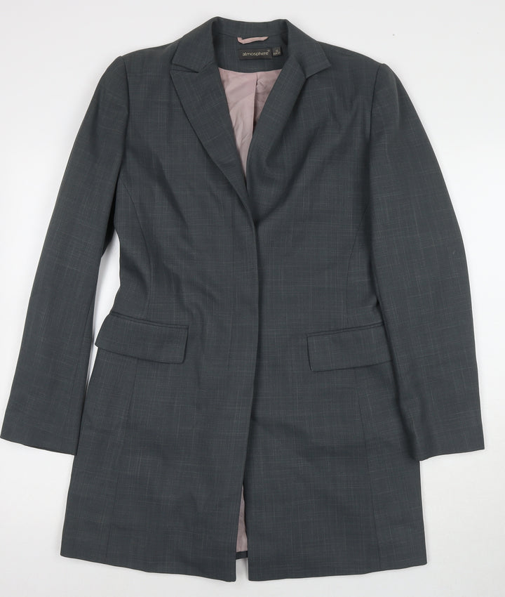 Atmosphere Womens Grey Jacket Blazer Size 12 Button