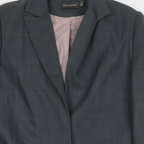 Atmosphere Womens Grey Jacket Blazer Size 12 Button