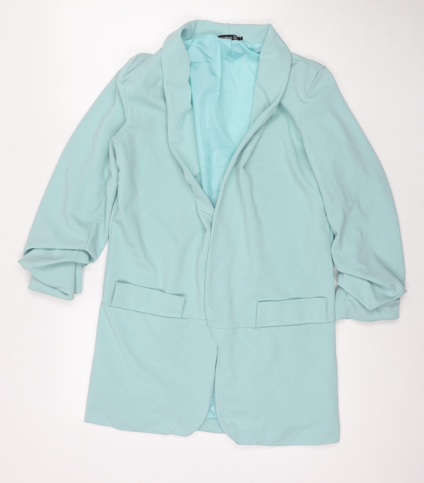 Boohoo Womens Blue Jacket Blazer Size 10