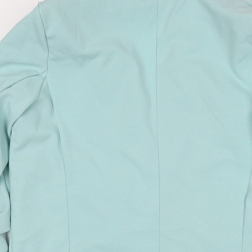 Boohoo Womens Blue Jacket Blazer Size 10