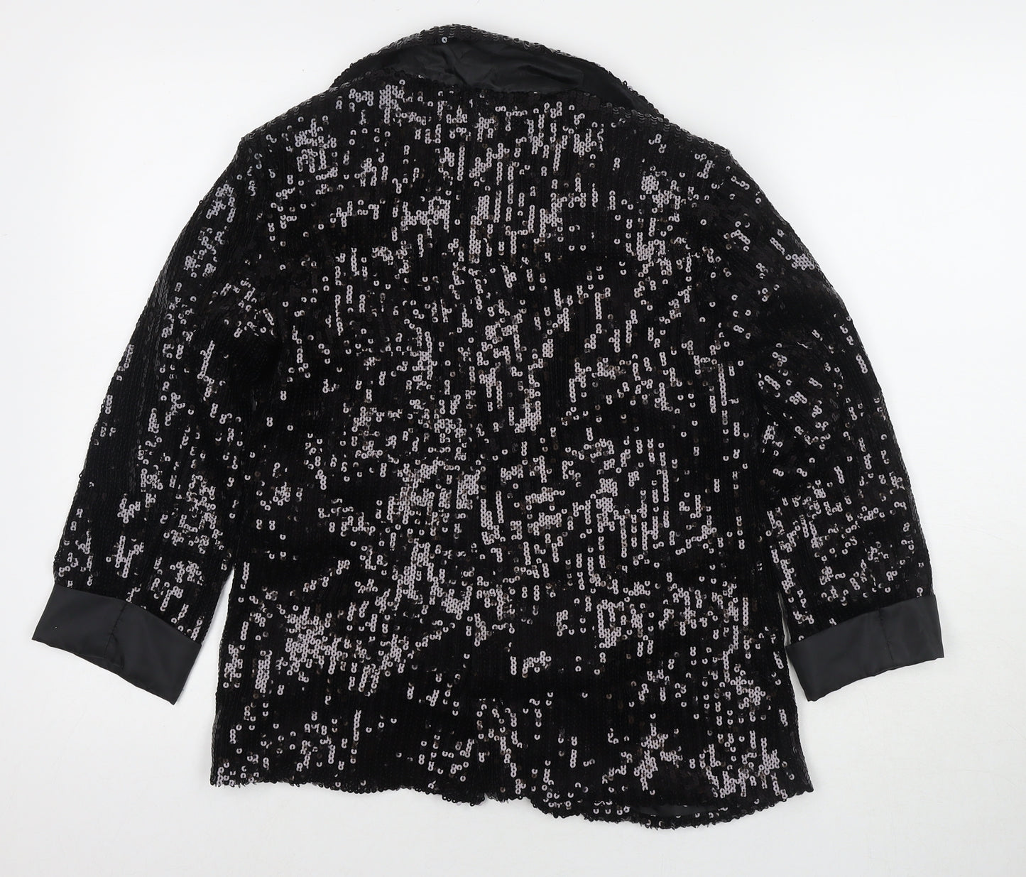 Amour Womens Black Jacket Blazer Size 10 - Sequin Detail