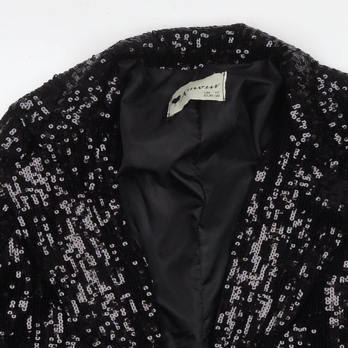 Amour Womens Black Jacket Blazer Size 10 - Sequin Detail