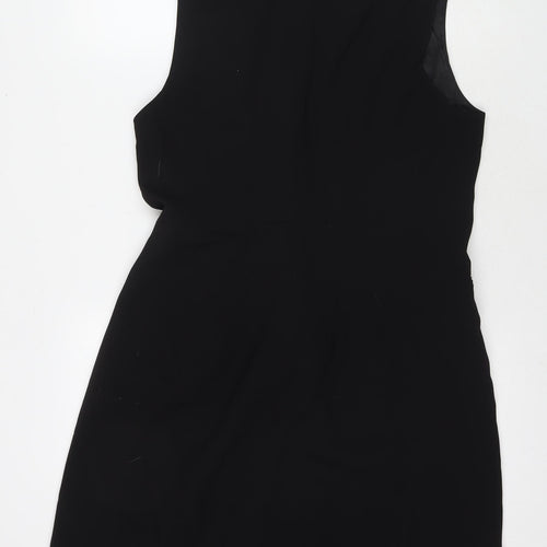 H&M Womens Black Gilet Blazer Size 14 Button