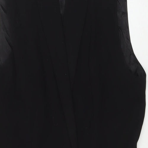 H&M Womens Black Gilet Blazer Size 14 Button