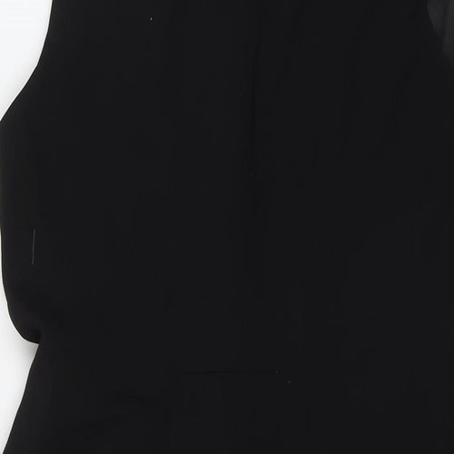 H&M Womens Black Gilet Blazer Size 14 Button
