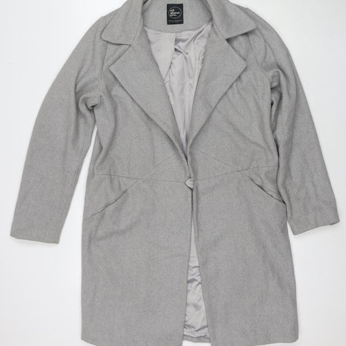 All About Eve Womens Grey Overcoat Coat Size 12