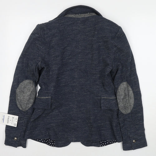 Zara Womens Blue Jacket Blazer Size M Button