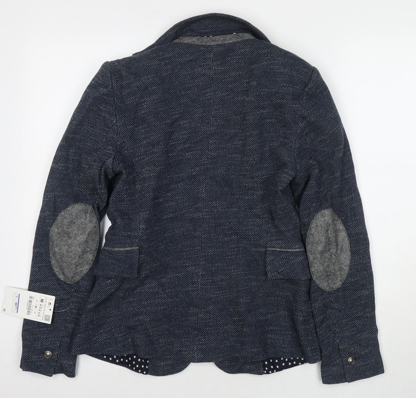 Zara Womens Blue Jacket Blazer Size M Button