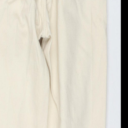 Denim & Co. Womens Beige Cotton Mom Jeans Size 6 L24 in Regular Button