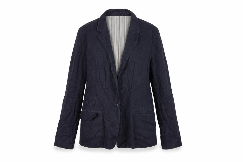 Zara Womens Blue Jacket Blazer Size L Button