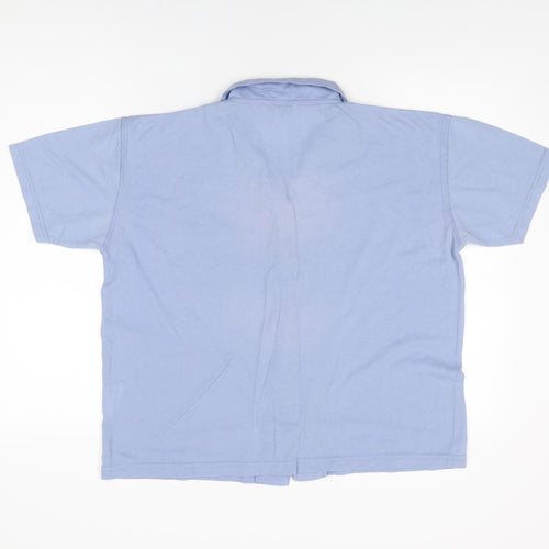 Nature Republic Womens Blue Cotton Basic Button-Up Size L Collared