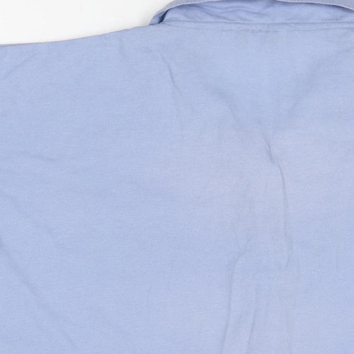 Nature Republic Womens Blue Cotton Basic Button-Up Size L Collared