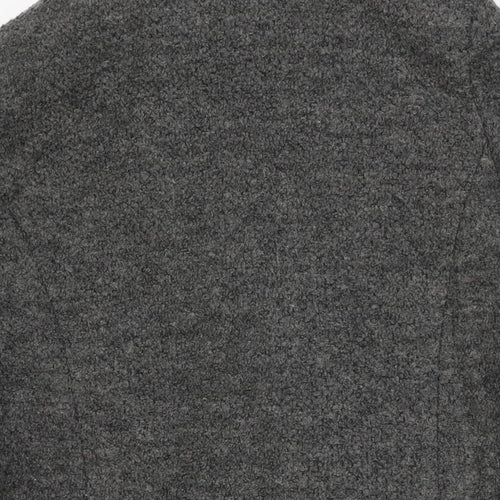 Anthology Womens Grey Overcoat Coat Size 14 Snap