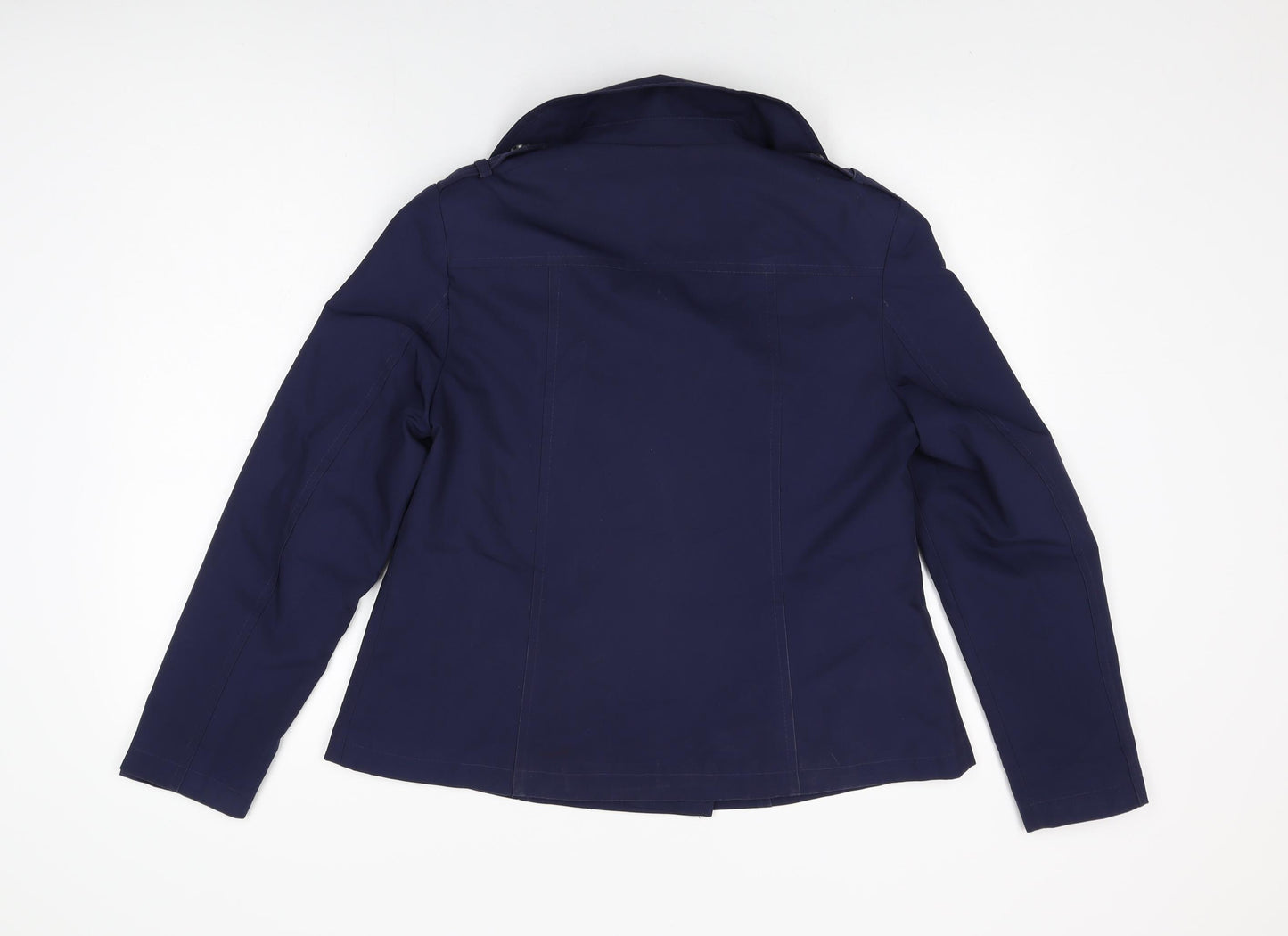 Marks and Spencer Womens Blue Jacket Coat Size 12 Button