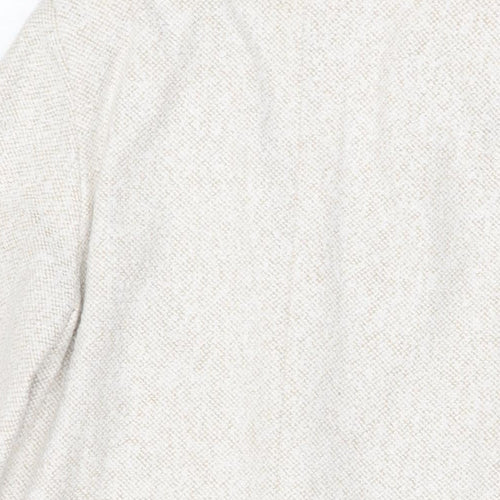 Capsule Womens Beige Overcoat Coat Size 14 Button