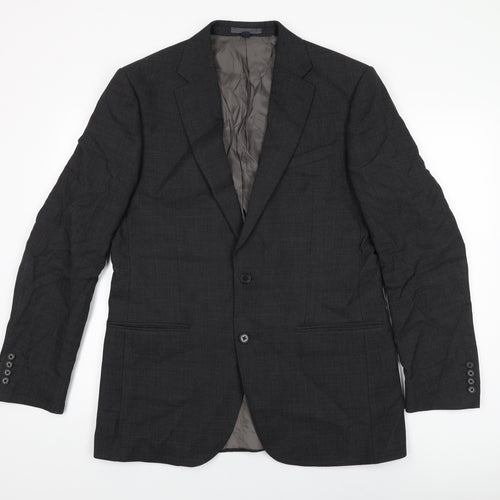 Marks and Spencer Mens Black Wool Jacket Suit Jacket Size 40 Regular
