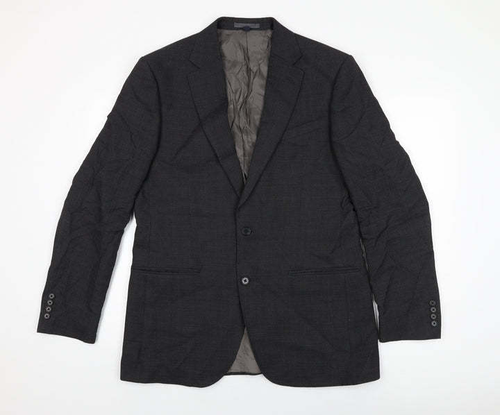 Marks and Spencer Mens Black Wool Jacket Suit Jacket Size 40 Regular