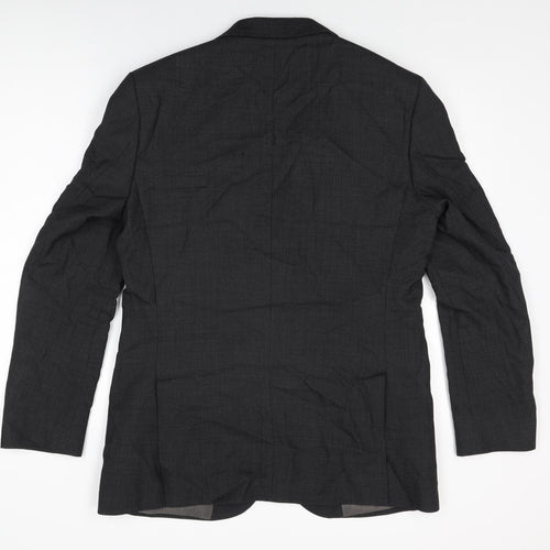 Marks and Spencer Mens Black Wool Jacket Suit Jacket Size 40 Regular