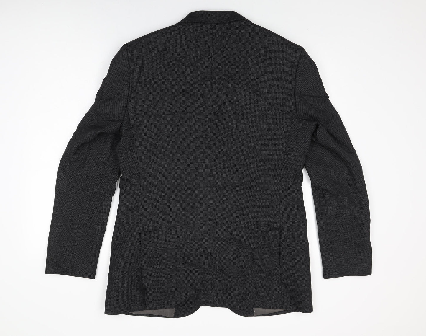 Marks and Spencer Mens Black Wool Jacket Suit Jacket Size 40 Regular