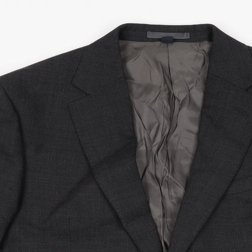 Marks and Spencer Mens Black Wool Jacket Suit Jacket Size 40 Regular