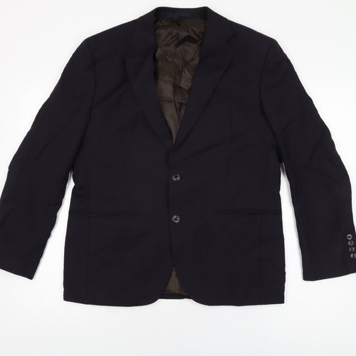 Marks and Spencer Mens Blue Wool Jacket Suit Jacket Size 40 Regular