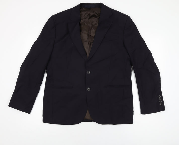 Marks and Spencer Mens Blue Wool Jacket Suit Jacket Size 40 Regular