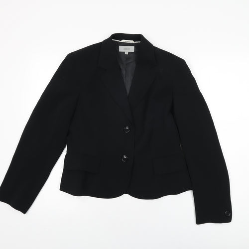 Marks and Spencer Womens Black Jacket Blazer Size 12 Button