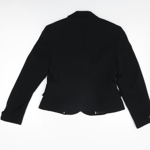 Marks and Spencer Womens Black Jacket Blazer Size 12 Button