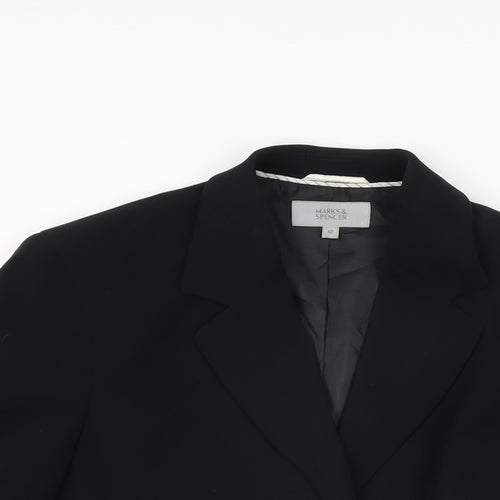 Marks and Spencer Womens Black Jacket Blazer Size 12 Button