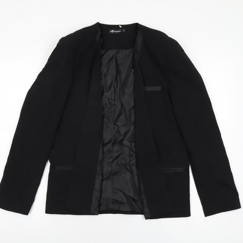 Internacionale Womens Black Jacket Blazer Size 12