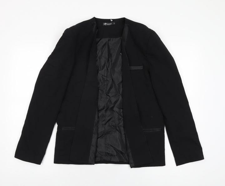 Internacionale Womens Black Jacket Blazer Size 12
