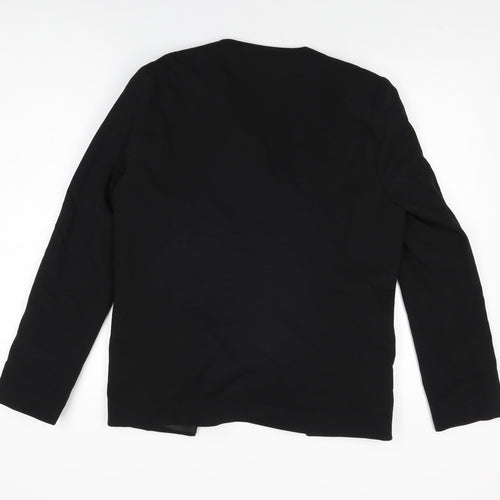 Internacionale Womens Black Jacket Blazer Size 12