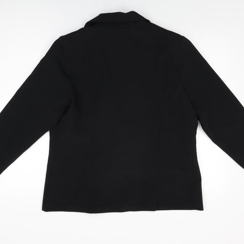 Glitz Womens Black Jacket Blazer Size 18 Button